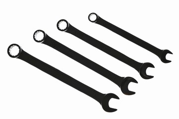 Steel work tool isolated on white 