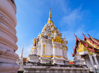 Fototapeta premium Wat Phra Borommathat Chaiya Worawihan, an ancient temple at Chai