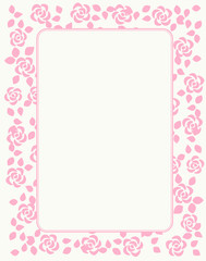 Rose pattern border / frame