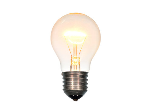 Gl&uuml;hbirne brennend