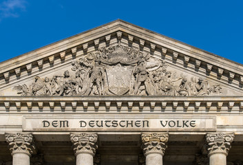 Obraz premium Dem Deutschen Volke - Reichstagsgebäude Berlin