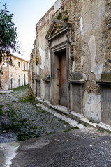 Fototapeta na wymiar Rovine Borgo Castello Calitri (Avellino)