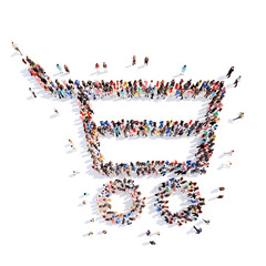 people in the form of a basket.