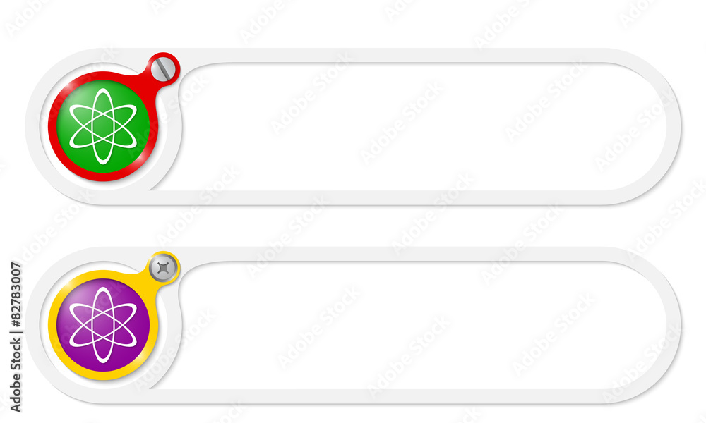 Poster vector buttons for your text and science icon