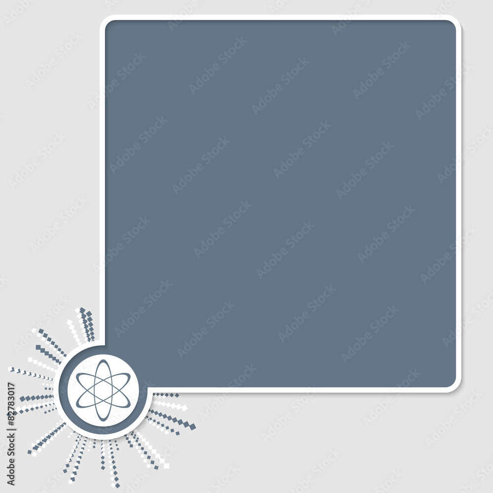 Poster vector colored text box and science symbol