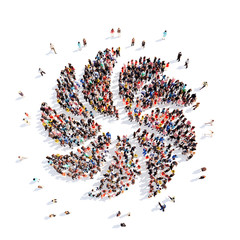 People in the form of an abstract symbol business.