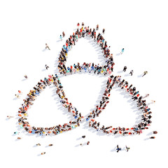 People in the form of an abstract symbol business.