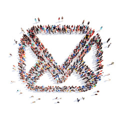 people in the form of a letter.