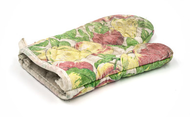 Old Kitchen glove on a white background