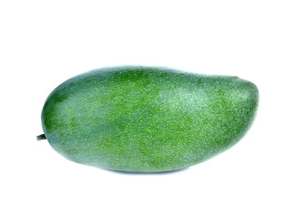 Green mango isolated on a white background