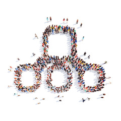 people in the form of a graph.