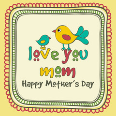 Happy Mother's Day celebration with cute bird.