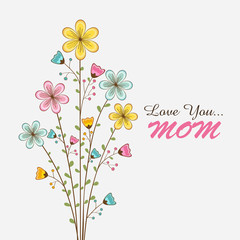 Happy Mother's Day celebration greeting card.
