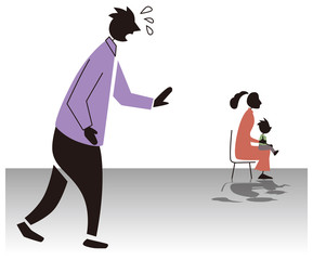 Fototapeta premium 離れる家族の絆