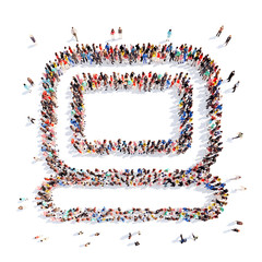 people in the form of a computer.