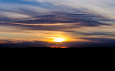 Fototapeta premium Village Sunset