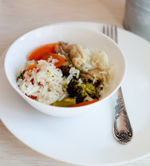 rice with vegetables and chicken