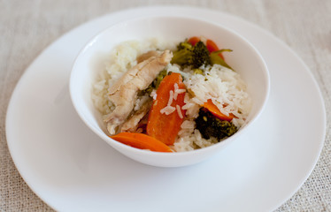 rice with vegetables and chicken