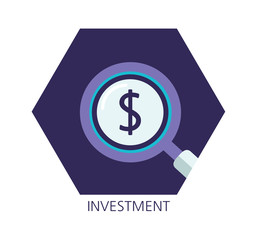 Investment flat icon concept 