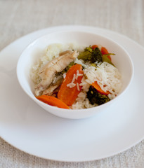 rice with vegetables and chicken