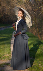 Romantic portrait of young beautiful lady