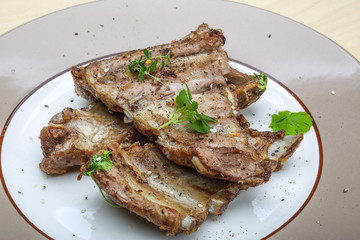 Roasted pork ribs