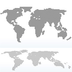 map of world with with Dot Pattern