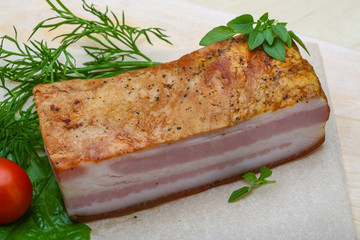 Raw bacon