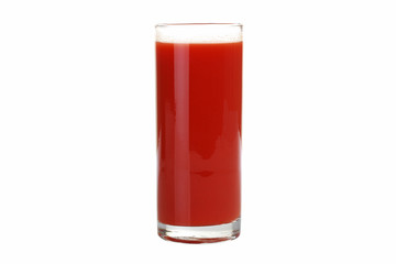 Tomato juice isolated on white background