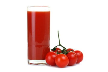 Tomato juice isolated on white background