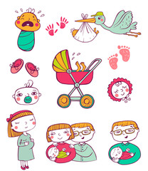 Infant Icon set 