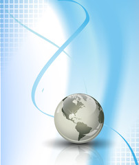 Blue abstract background composition with room for your text