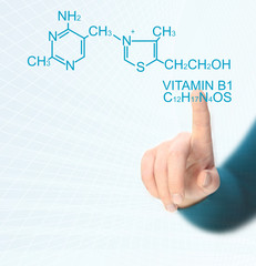 Chemical formula of Vitamin B1