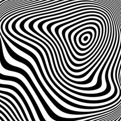 Design monochrome ellipse movement illusion background