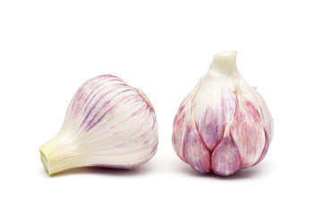 Garlic isolated on white background close up