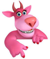 pink cartoon monster 3d