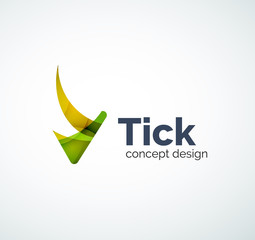Abstract tick logo design