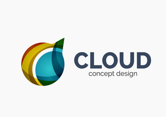 Fototapeta na wymiar Modern cloud logo