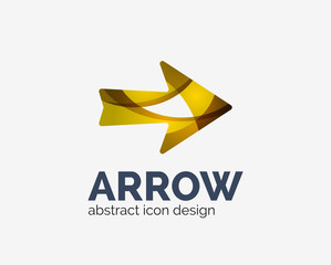 Clean moden wave design arrow logo