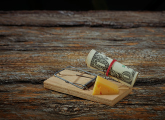  .the mousetrap-lit wooden cheese Board