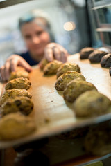 biscuits lying in a row