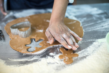 roll the dough and cut molds