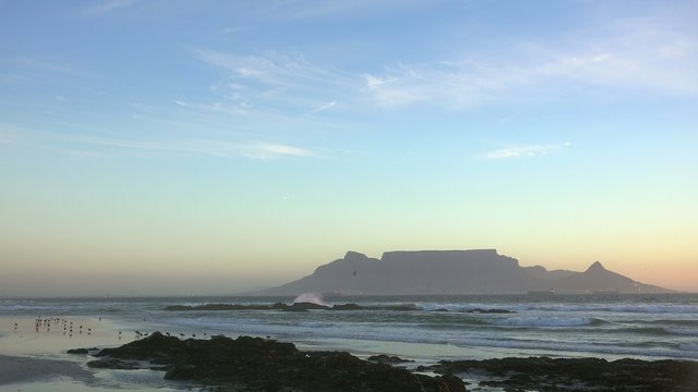 Cape Town at the Sunset (view from Bloubergstrand, South Africa)