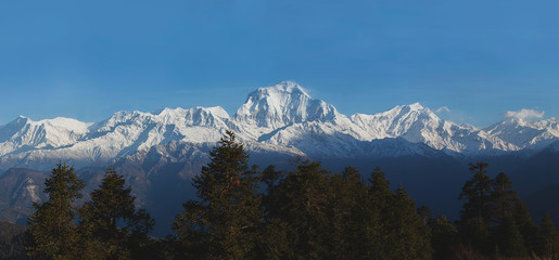 Panoramic view mount  at Himalayas. Nepal