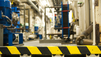 Fototapeta premium Industrial Interior of a modern cargo / offshore vessel ship