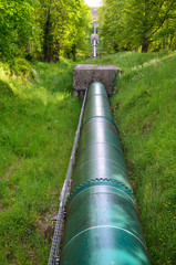 Tube along the mountain slope