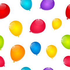 Seamless pattern with color balloons