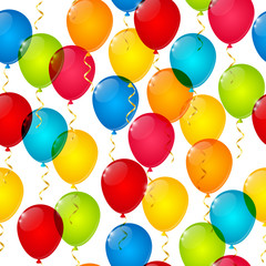 Seamless pattern with color balloons