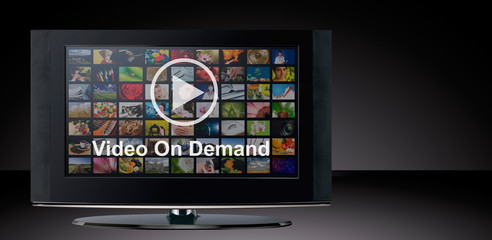 Video on demand VOD service on TV.