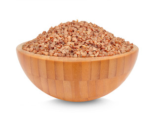 buckwheat in a wooden bowl